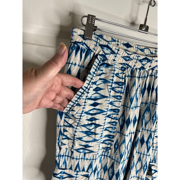8 Days A Week by Frankie's Bikinis Women's Pull-On Pants Blue/White ~ Size S - Picture 3 of 8